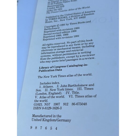 The New York Times Atlas Of The World Second Revised Edition Hardcover 1981 - Picture 15 of 16
